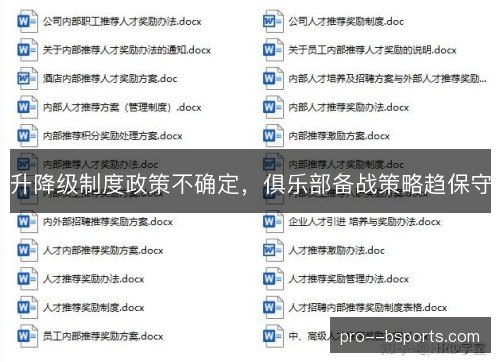 升降级制度政策不确定，俱乐部备战策略趋保守
